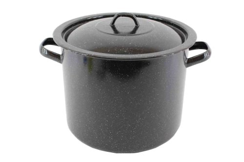 Zománcozott Fazék Fekete 32cm 21 Literes+Fedő