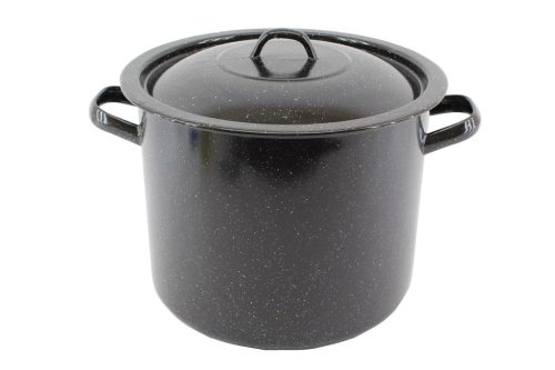 Zománcozott Fazék Fekete 45cm 53 Literes+Fedő 