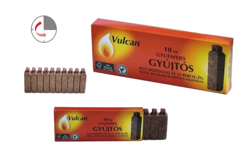 Gyufafejes Gyújtós Vulcan 10 Darabos (15/#_3570/rkl)