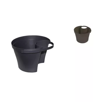 Virágcserép Melrose Oszlopra 22cm Antracit 3,6L (6/#)