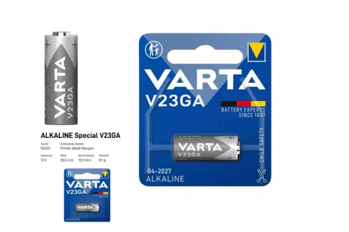 Varta Riasztóelem Alkáli V23GA , A23 B1 (10/gy_800/#) *Nem Gyári Kartonozás*