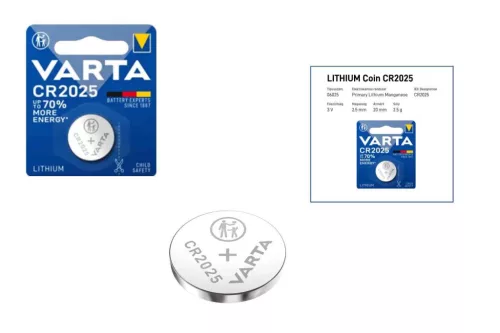 Varta Gombelem Lítium CR2025 (1200/#) *Nem Gyári Kartonozás*