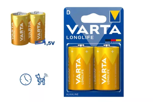 Varta LongLife Alkáli Góliát Elem D BL 2 (90/#) *Nem Gyári Kartonozás*