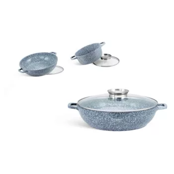   Lábas Kerek Gránit/Kerámia Bevonattal Edenberg 2.3 Literes Üveg Fedővel 20cm EB-8004 (6/#)