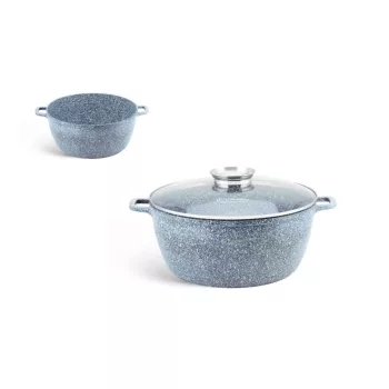   Lábas Kerek Gránit/Kerámia Bevonattal Edenberg 4.5 Literes Üveg Fedővel 24cm EB-8005 (6/#)