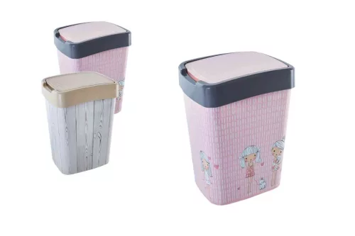 Coș de gunoi basculant pătrat decorativ 18 litri 121067