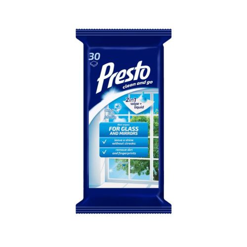 Presto Törlő Kendő Ablak-Tükör 30Db (e)