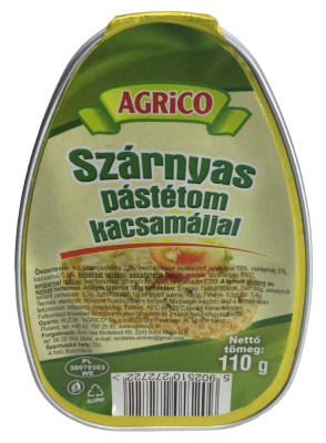 Agrico Pást. Szárny.Kacsamájjal 110G (e)