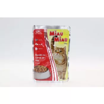   Miau Miau Nedves Macskaeledel 100g, Marha, Adult (24/#_576/sor_6336/rkl)