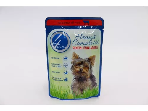 4DOG Nedves Kutyaeledel 100g, Marha (24/#_576/sor_6336/rkl)