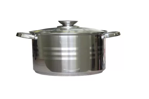 Lábas Inox 4,2 Literes Üveg Fedővel 22cm