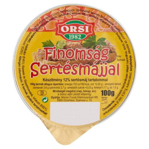 Orsi Finoms.Pástét.Sertésmájjal 100G (e)