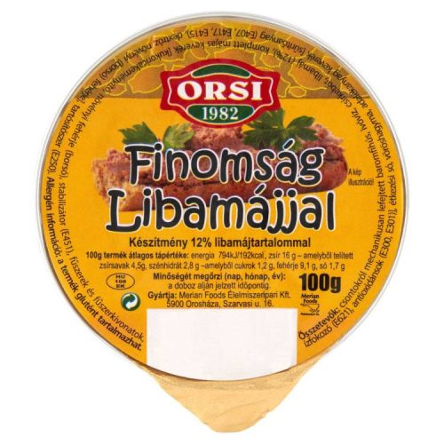 Orsi Finoms.Pástét.Libamájjal 100G (e)