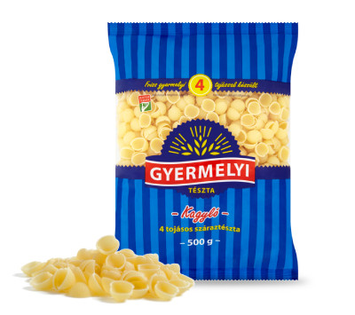Gyermelyi Tészta Kagyló 4Toj.500G (e)