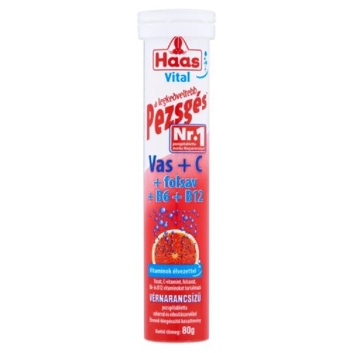 Haas Pezsgőtabl.Vas+C Vitamin 80G (e)