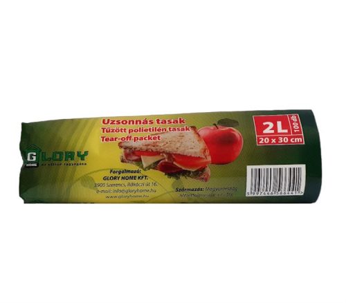 Glossy Uzsonnás Tasak 2L  100Db (e)