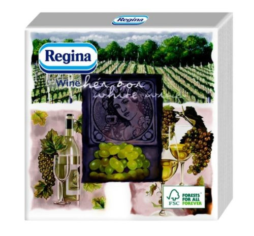 Szalvéta Regina Wine White 3 Rétegű 33*33cm 15 Darabos