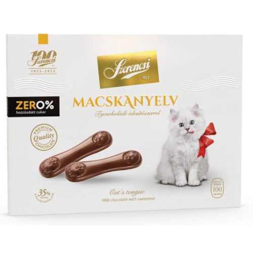Szerencsi Macskanyelv Zero Tejcs.100G (e)