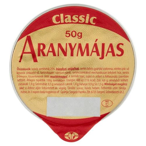 Szegedi Aranymájas Májkrém Clas. 50G (e)