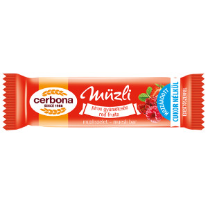 Cerbona Müzliszelet Piros Gyümölcs 20G (e)