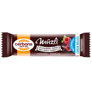 Cerbona Müzliszelet Étcsokoládé-Málna 20G (e)