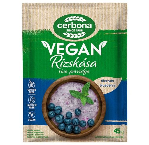 Cerbona Vegán Rizskása Áfonya Glutén-És Laktózmentes 45G (e)