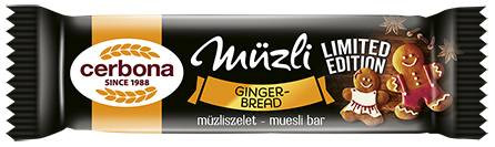 Cerbona Müzliszelet Mézeskalács Ízű Limitált 20G (e)