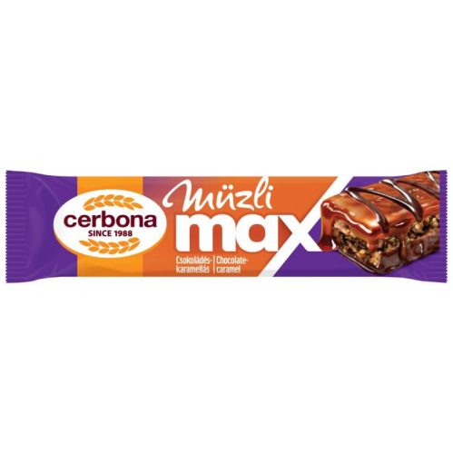 Cerbona Max Müzliszelet Csokis Sós Karamellás Réteg Kakaós Talp 30G (e)
