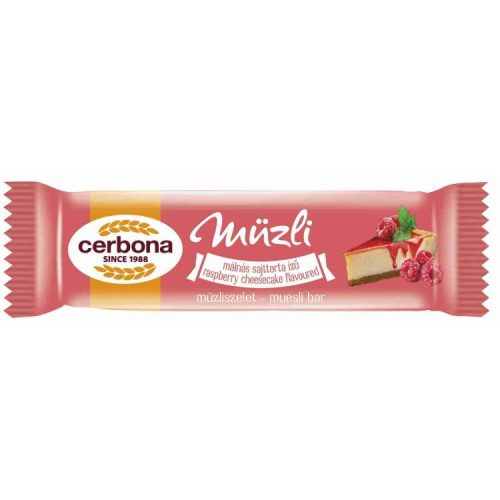 Cerbona Müzliszelet Málnás Sajttorta Joghurtos Talp 20G (e)