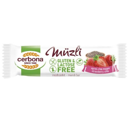 Cerbona Müzliszelet Gluténmentes Epres-Chia Magos 35G (e)