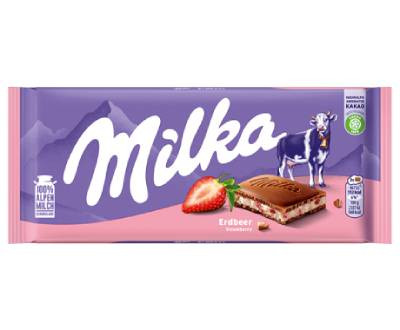 Milka Táblás Csokoládé Eper-Joghurt 100G (e)
