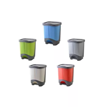 Coș de gunoi cu pedală Ekolux 2*10,5 litri
