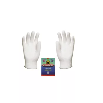 Kesztyű Gumírozott Fehér eng-297 (12/gy_240/#)