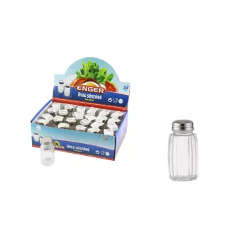   Sószóró Üveg Inox Tetővel eng-002 (24/gy_288/#_6912/rkl)