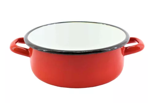 Zománcozott Lábas Piros 28cm 6 Literes