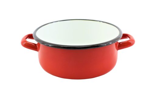 Zománcozott Lábas Piros 15cm 1.1 Literes