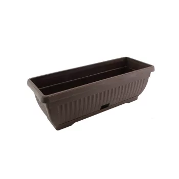 Cutie de flori + Coaster Mediterranean 50cm Maro
