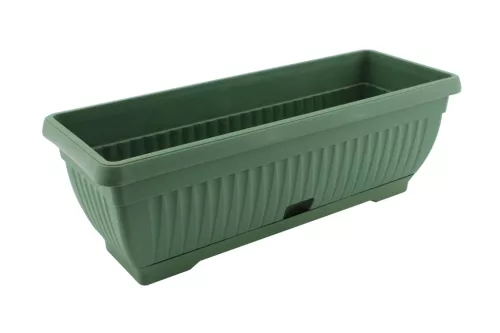 Cutie de flori + Coaster Mediterranean 50cm Verde