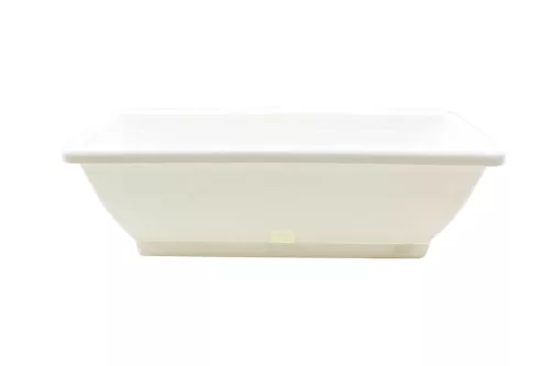 Cutie de flori + Coaster Victoria 50cm Alb