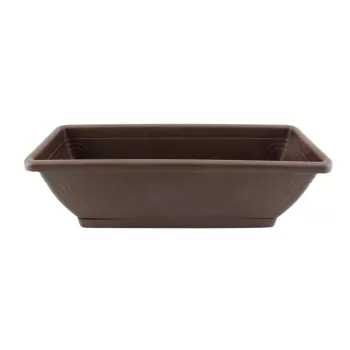 Cutie de flori + Coaster Victoria 50cm Maro