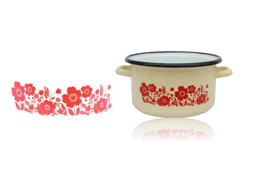 Zománcozott Lábas Mély Dekor 17cm 2 Literes