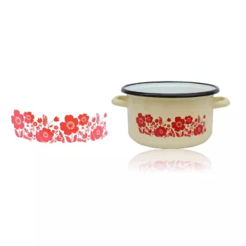 Zománcozott Lábas Mély Dekor 19cm 3 Literes