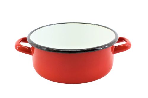 Zománcozott Lábas Piros 17cm 1.6 Literes