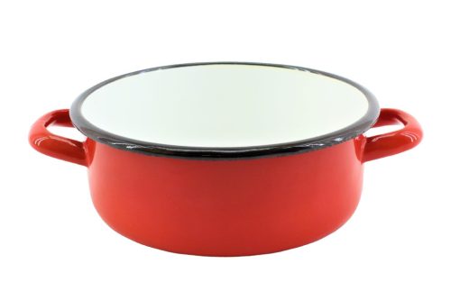 Zománcozott Lábas Piros 25cm 4 Literes
