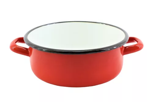 Zománcozott Lábas Piros 25cm 4 Literes
