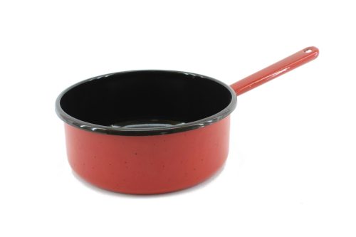 Zománcozott Lábas Mély Nyeles Piros 16cm 1.4 