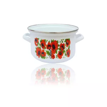 Zománcozott Fazék Dekoros Inox Peremes 20cm 4.3 Literes