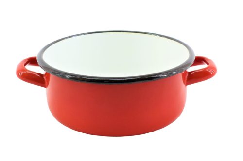 Zománcozott Lábas Piros 19cm 2.1 Literes