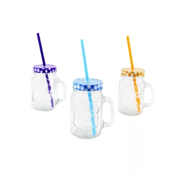 Bögre Üveg+Szívószál 480ml eng-212 (48/#_720/rkl)
