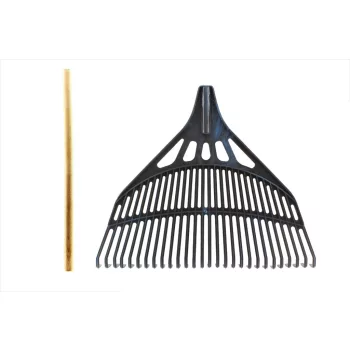 Mătură Frunze Plastic 66 cm Mâner NEGRU